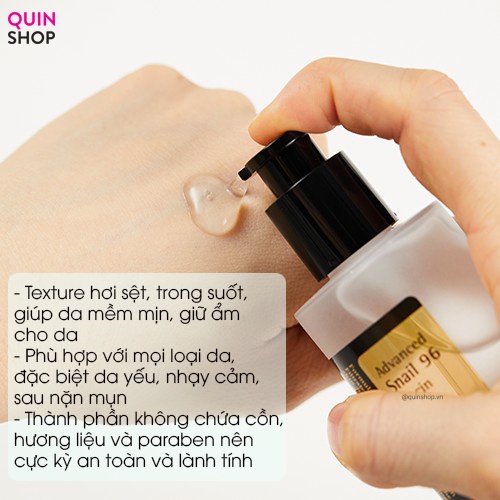 Dưỡng Chất Làm Dịu Da Cosrx Advanced Snail 96 Mucin Power Essence