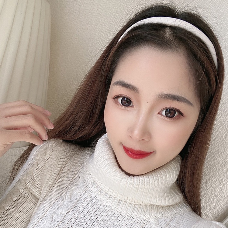 Cài Tóc Da PU Màu Trơn Đơn Giản Phong Cách Vintage