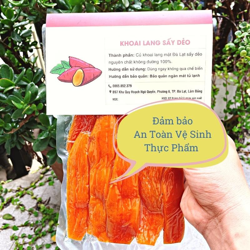 Khoai lang sấy dẻo không đường 300gr NutiFarm rau củ sấy đặc sản đà lạt