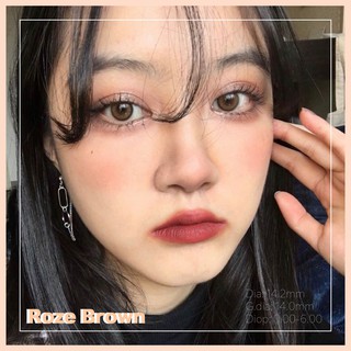 Kính áp tròng Roze Brown có cận <CÓ SẴN> (tặng kèm khay dụng cụ)