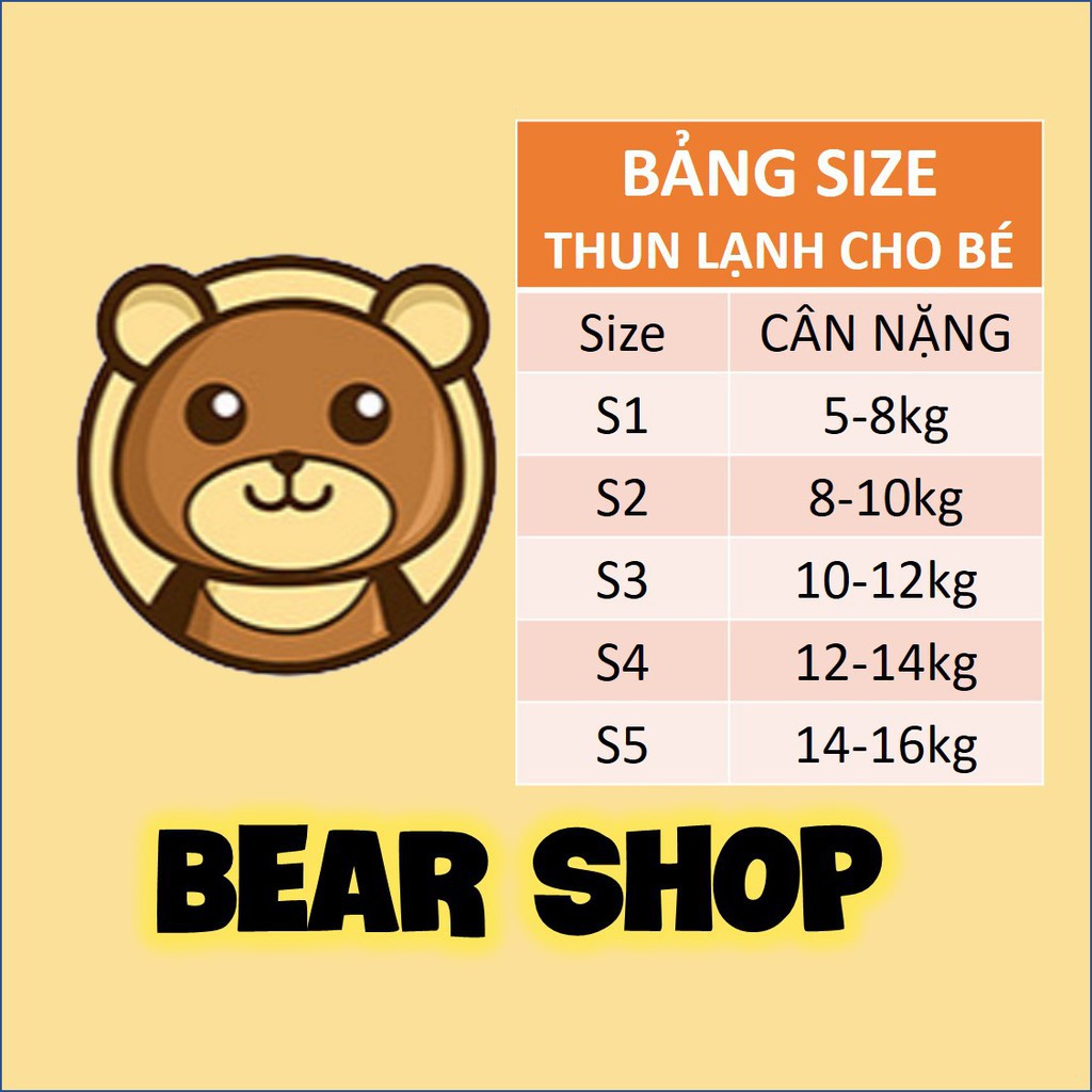 Quần áo trẻ em, combo bộ 3 lỗ chất thun lạnh Minky Mom cho bé trai/bé gái 💖 BEAR SHOP