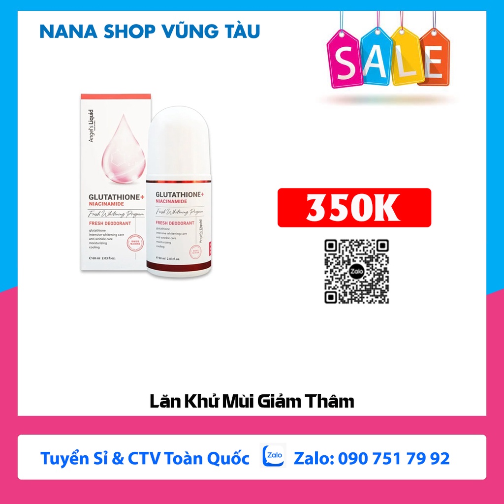 Lăn Khử Mùi Giảm Thâm 𝐀𝐍𝐆𝐄𝐋’𝐒 𝐋𝐈𝐐𝐔𝐈𝐃 𝐆𝐋𝐔𝐓𝐀𝐓𝐇𝐈𝐎𝐍𝐄 + 𝐍𝐈𝐀𝐂𝐈𝐍𝐀𝐌𝐈𝐃𝐄 𝐅𝐑𝐄𝐒𝐇 𝐃𝐄𝐎𝐃𝐎𝐑𝐀𝐍𝐓