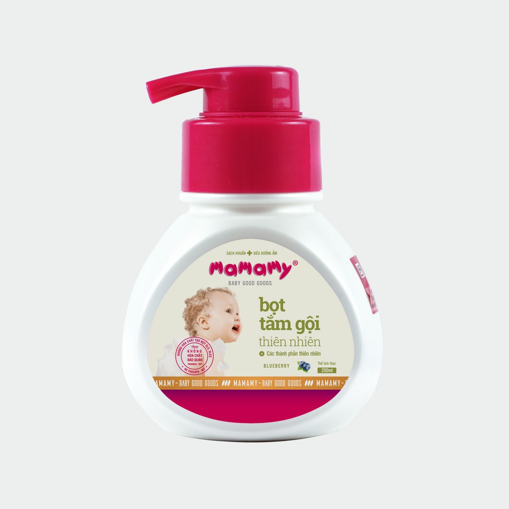 Quà Tặng Dầu tắm gội, Bọt tắm gội thiên nhiên Mamamy Rasberry 150ml