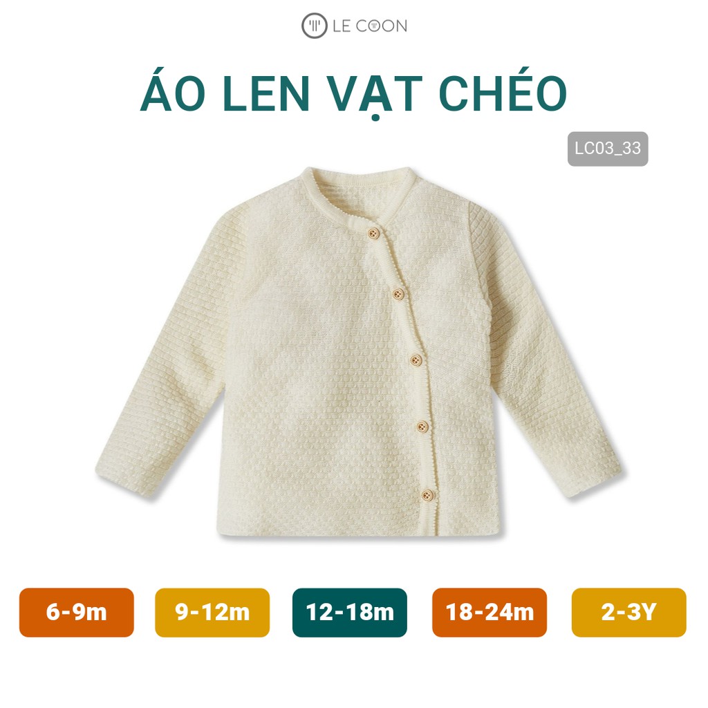 LE COON | Áo Khoác Len Vạt Chéo | COMFY | 6 tháng-3 tuổi