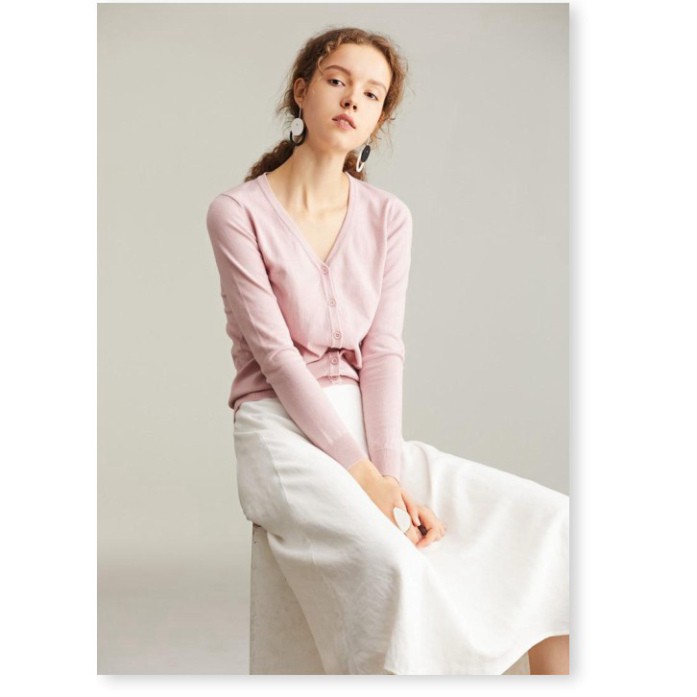 áo khoác nữ, áo khoác len nữ, áo khoác Cardigan nữ form ngắn Thời trang Tặng Kèm Nước Hoa