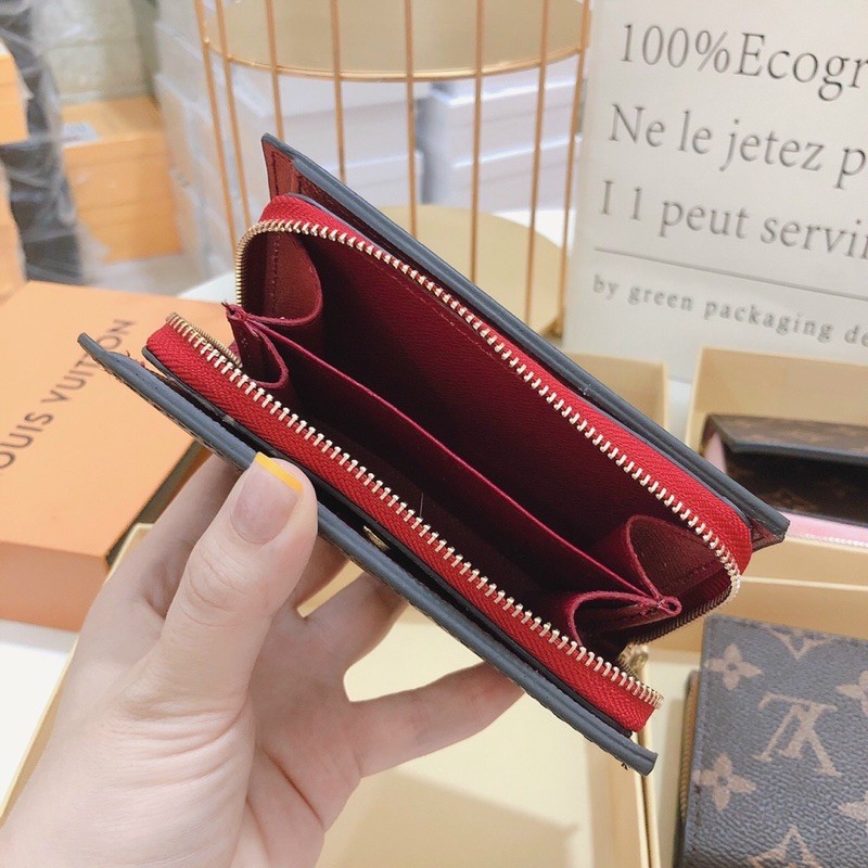 Ví Lv bấm kéo size trung rất nhiều ngăn hàng đẹp Fullbox