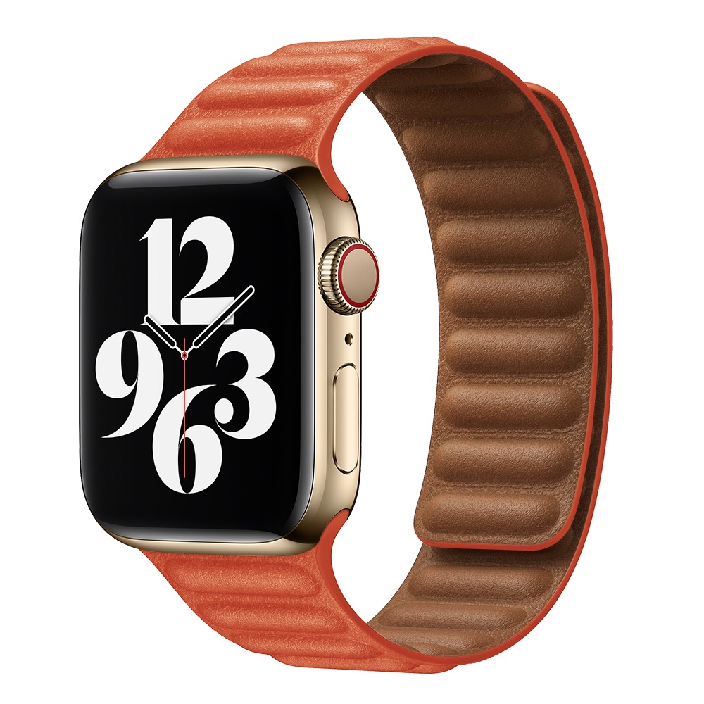 Dây Đeo Bằng Da Khóa Nam Châm Cho Đồng Hồ Thông Minh iWatch Series 2 3 4 5 6 7 SE 38mm 40mm 42mm 44mm Series 7 41mm 45mm
