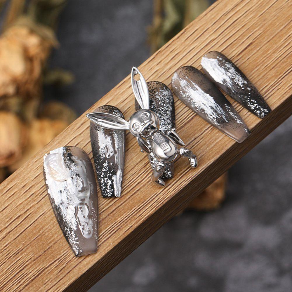 Phụ Kiện Trang Trí Móng Tay Hình Đầu Lâu Thỏ Gấu Độc Đáo DIY