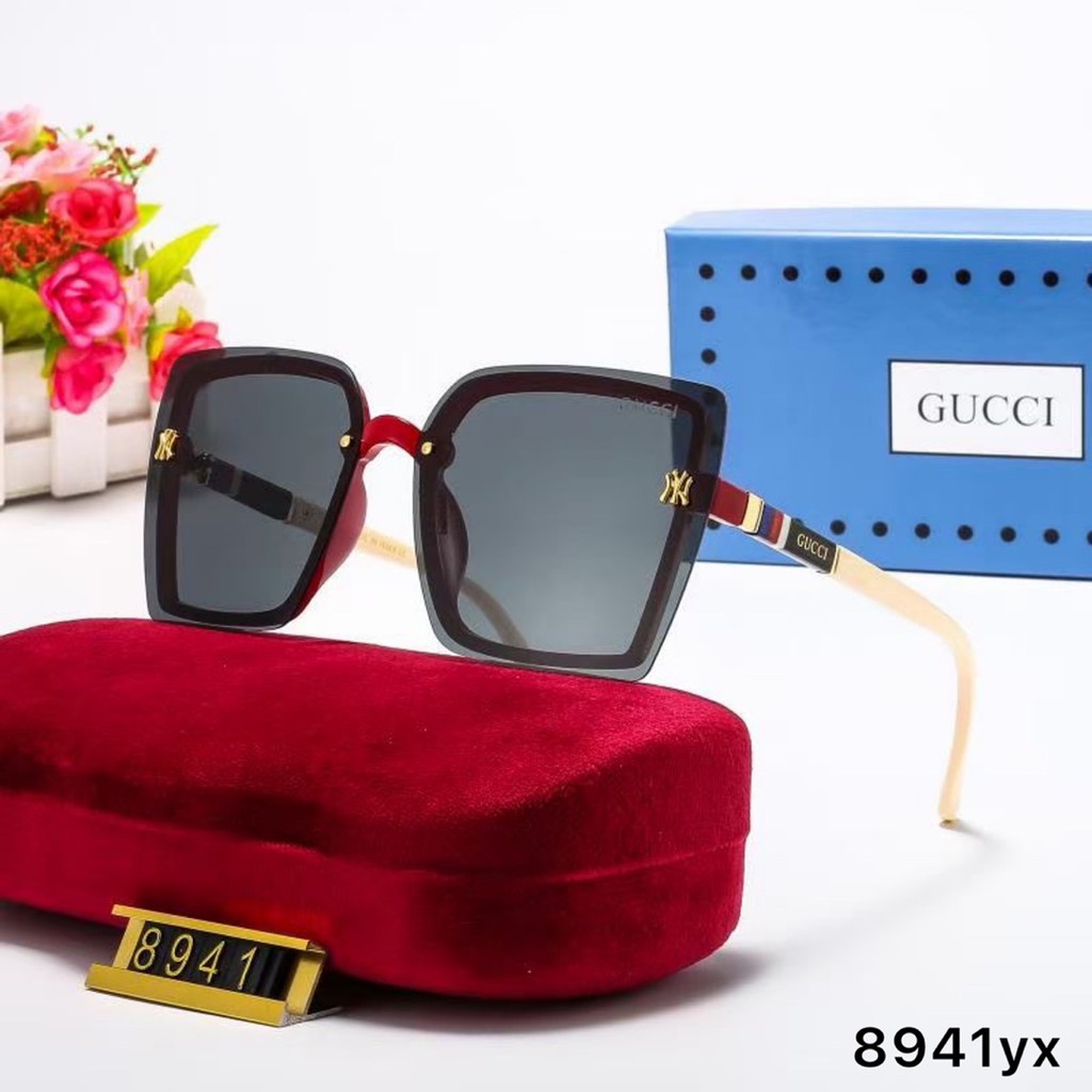 Kính mát sang trọng chất lượng cao GUCCI GG dành cho phụ nữ tròng kính gradient Kính râm sang trọng chất lượng cao 8941 # UV400