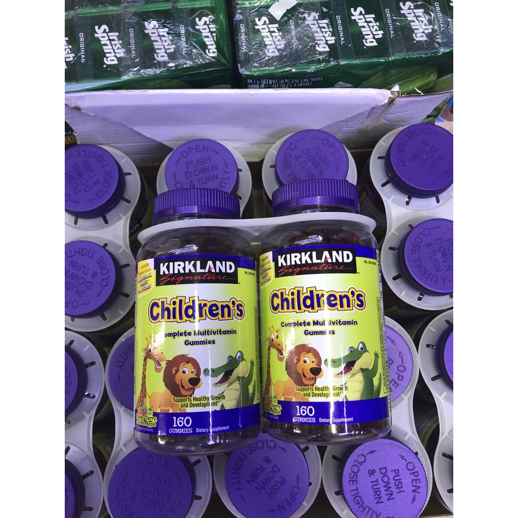 Cặp 2 - Kẹo Bổ Sung Vitamin Cho Bé Kirkland Children’s Multivitamin 160V x 2 Hũ - Mỹ
