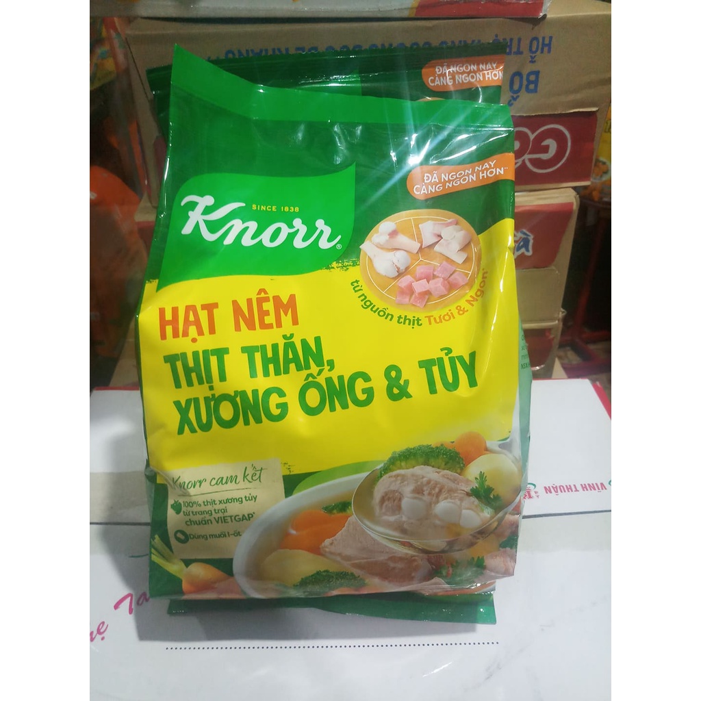 Hạt nêm thịt thăn, xương ống, tủy Knorr gói 1,8kg