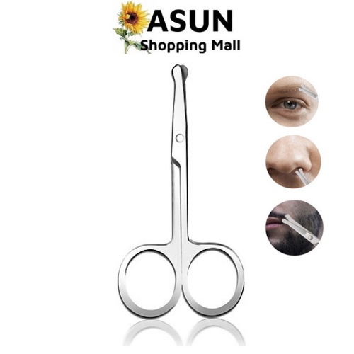 Kéo Đầu Tròn Tỉa Lông Mũi, Lông Mày, Mi Mắt BP Nose Scissors Hàn Quốc