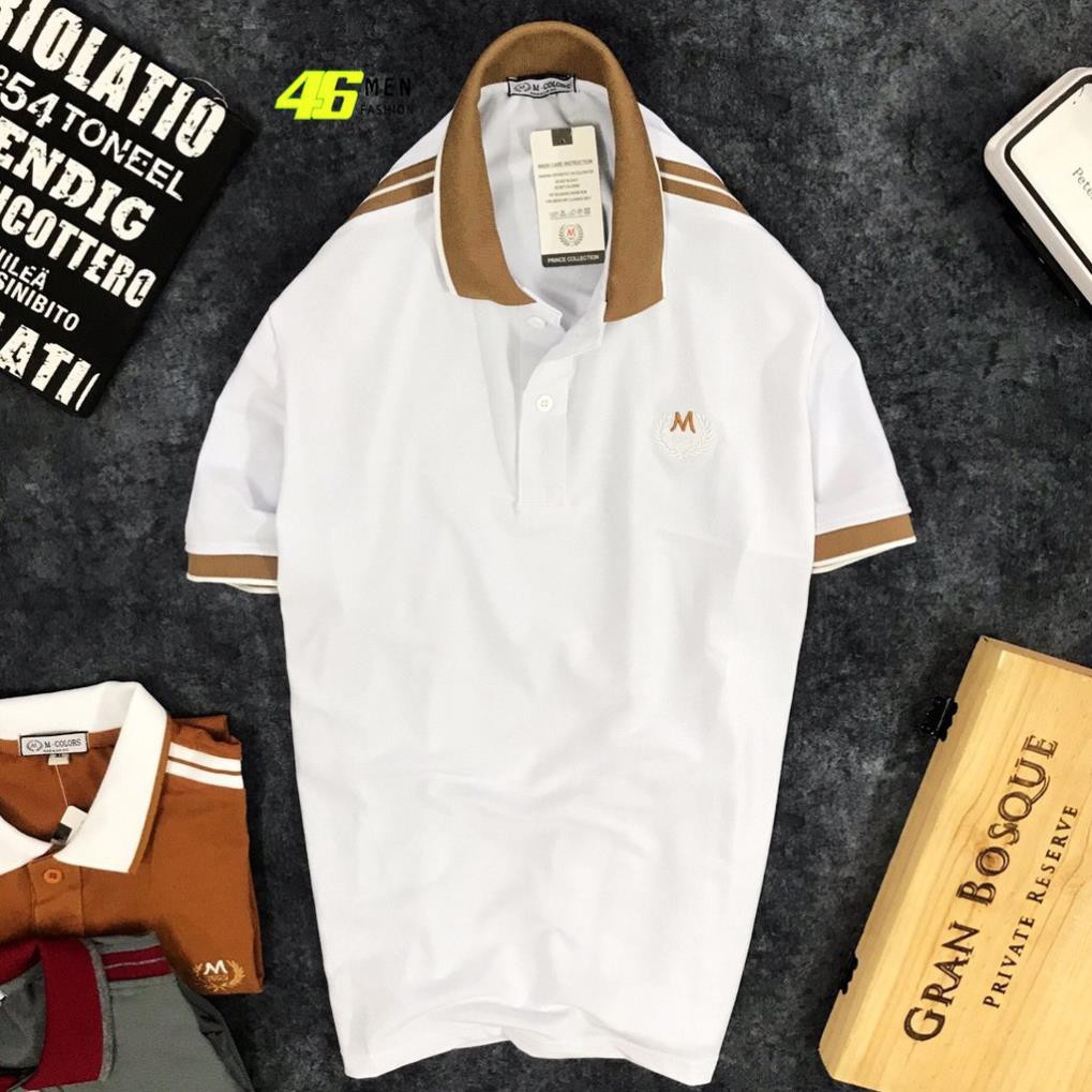 Áo thun nam có cổ, vải cá sấu cao cấp, thêu logo bông lúa cực đẹp MFP368 ⚡ .
