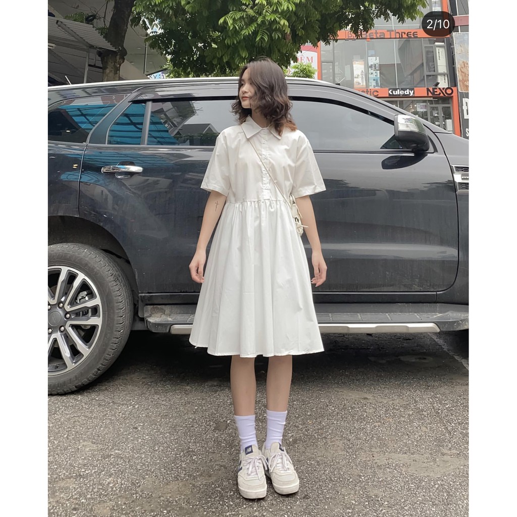 Đầm babydoll sơ mi yoni