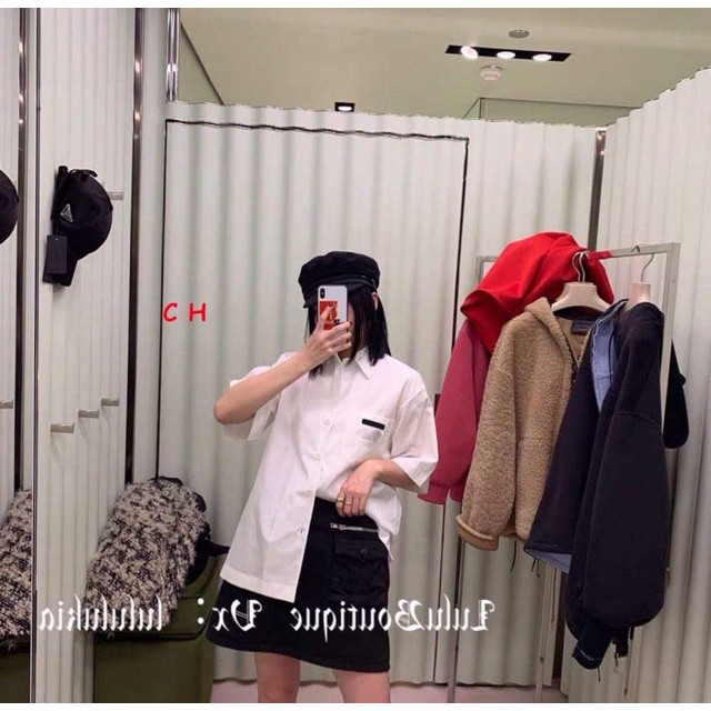 [FREESHIP ĐƠN TỪ 50K] Áo sơ mi logo đen túi ngực COH0220