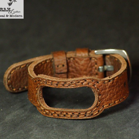 Dây miband da bò thật handmade bền chắc cao cấp cho miband 3 , miband 4 , miband 5, miband 6 RAM Leather