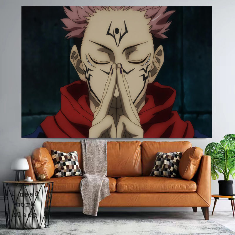 Sun Manshu Back to Battle Anime Peripheral Background Fabric Dormitory Room Bedroom Dress up Decoration Hanging Cloth Background Fabric