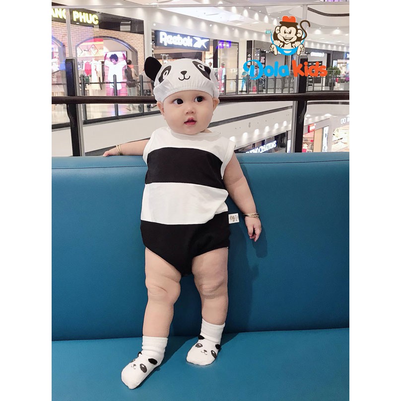 Bodysuit cho bé gái, bé trai sơ sinh 4-15kg hình thú Panda