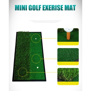 THẢM TẬP SWING GOLF ( Tăng kèm tee cao su)- PGM DOUBLE GRASS MINI HITTING MAT