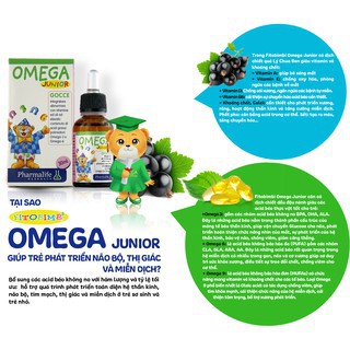 Fitobimbi omega junior -Bổ não trẻ em Omega 3 Bổ mắt cho bé Phát triển trí não cho trẻ Tăng sức đề kháng Vitamin Lọ 30ml