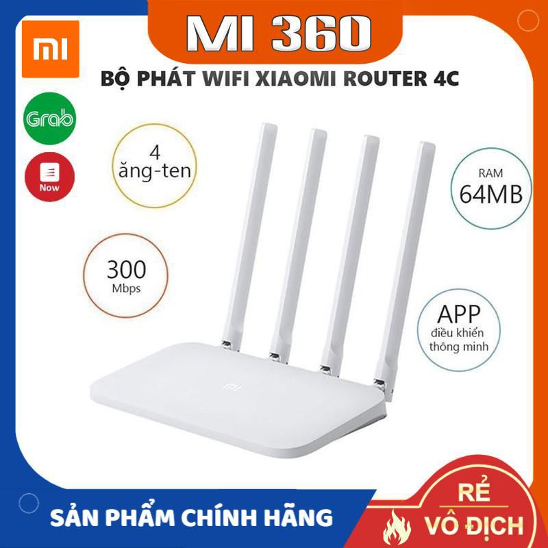 Bộ Phát Wifi Xiaomi Router 4C✅ Kết Nối 64 Thiết Bị, Tốc Độ 300Mb✅ Hàng Chính Hãng