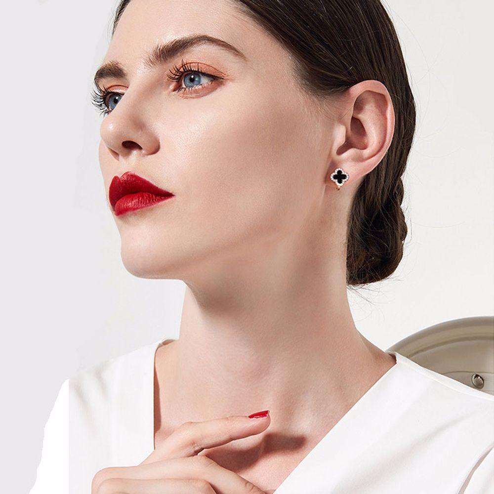 Back2life Bông Tai Cỏ Bốn Lá Ngọt Ngào Tinh Tế|Khuyên Tai Kim Loại Thời Trang Hè Hàn Quốc Cho Nữ