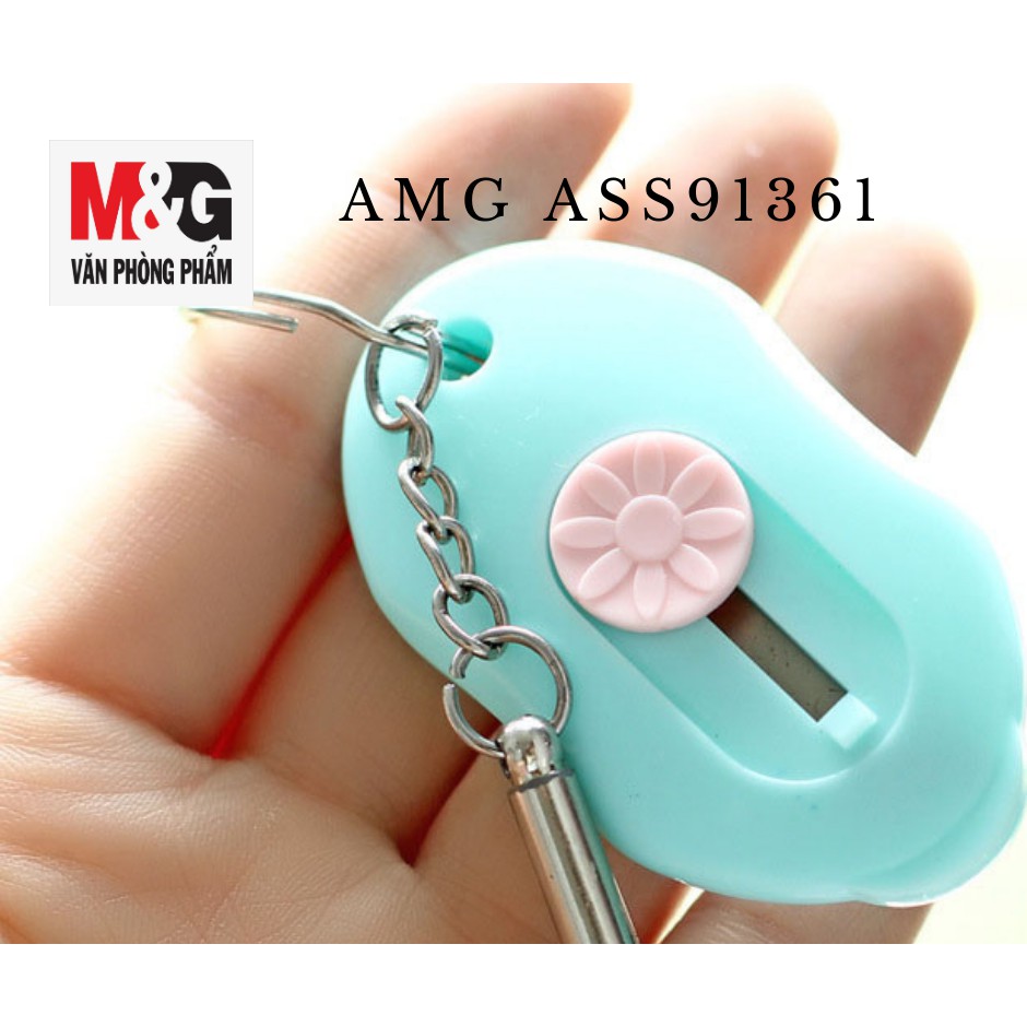 Dao rọc giấy mini tự động M&G ASS91361 kiểu móc khóa (giao màu ngẫu nhiên)