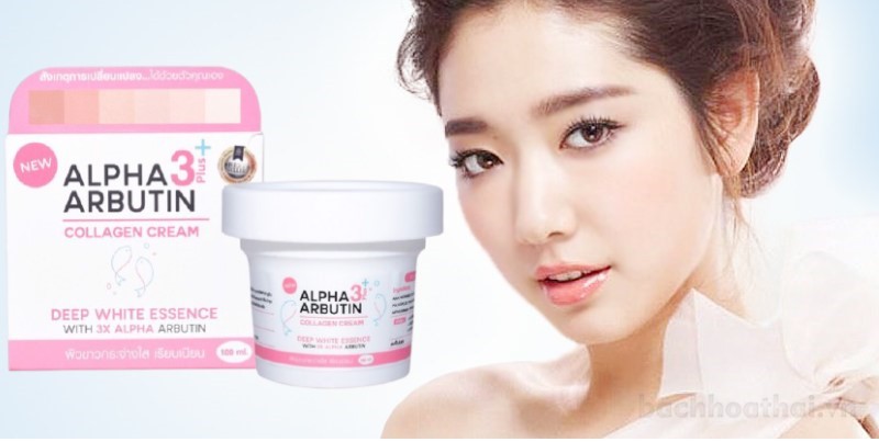 Kem dưỡng thể trắŉg da Alpha Arbutin 3+Plus collągen Cream Thái Lan