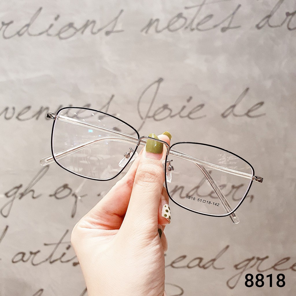 [Mã SKAMA07 giảm 8% đơn từ 250k] Gọng Kính Cận Kim Loại Viền Mảnh Nam Nữ 8818 Lilyeyewear | BigBuy360 - bigbuy360.vn