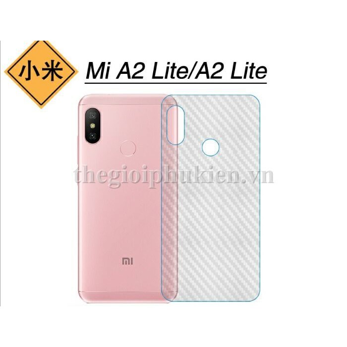 Miếng dán lưng vân carbon, các bon Xiaomi Redmi 6 Pro
