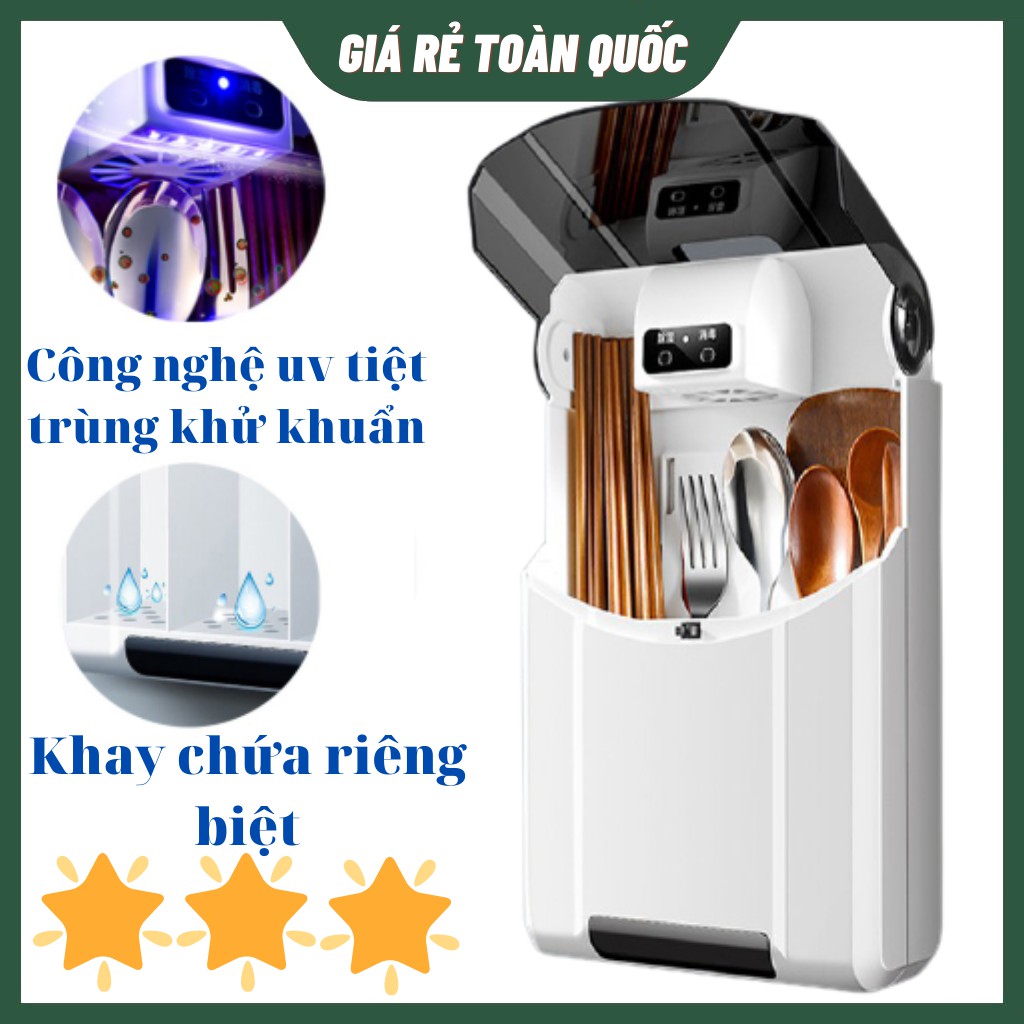 MÁY KHỬ TRÙNG DAO ĐŨA THÌA Nhà Bếp Diệt Khuẩn Bằng Tia UV( Chính Hãng)