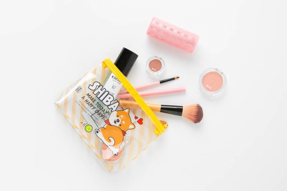 Túi ARTBOX Hàn Quốc Bằng Nhựa PVC Trong Suốt Hình Cún Shiba Xinh Xắn