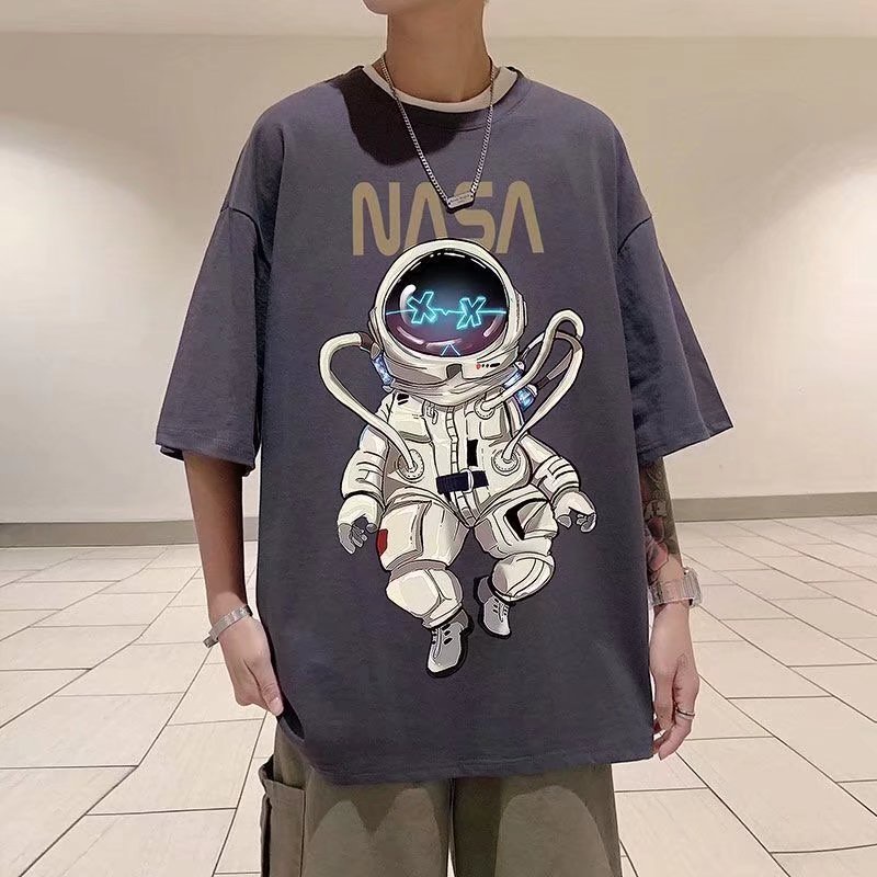 Áo Thun Tay Ngắn Cổ Tròn Dáng Rộng Thời Trang Mùa Hè Đơn Giản Dễ Phối Đồ Cho Nam Size M-8XL