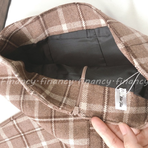 Chân váy chữ A, chân váy nữ dáng ngắn ⚡ HÀNG CAO CẤP ⚡  vải dạ sọc nâu Hàn quốc - V02 | BigBuy360 - bigbuy360.vn