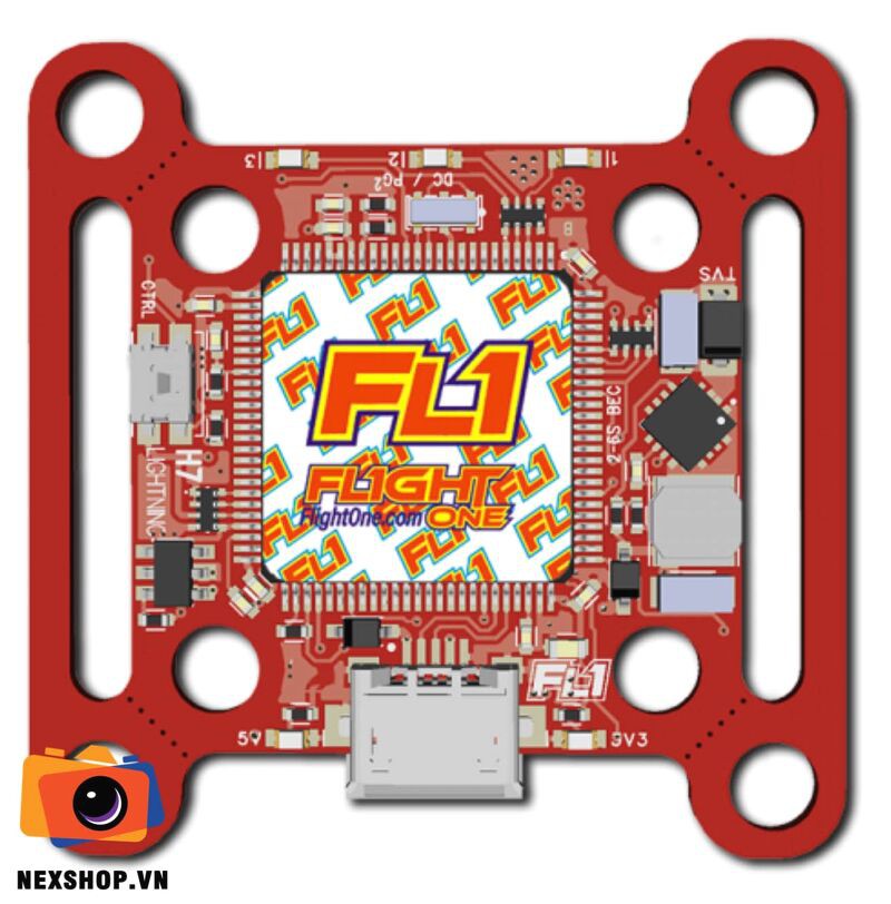 FlightOne Mạch+ESC Lightning H7 500mhz Flight Controller + AfterBurner 4 in 1 ESC 20x20/30x30