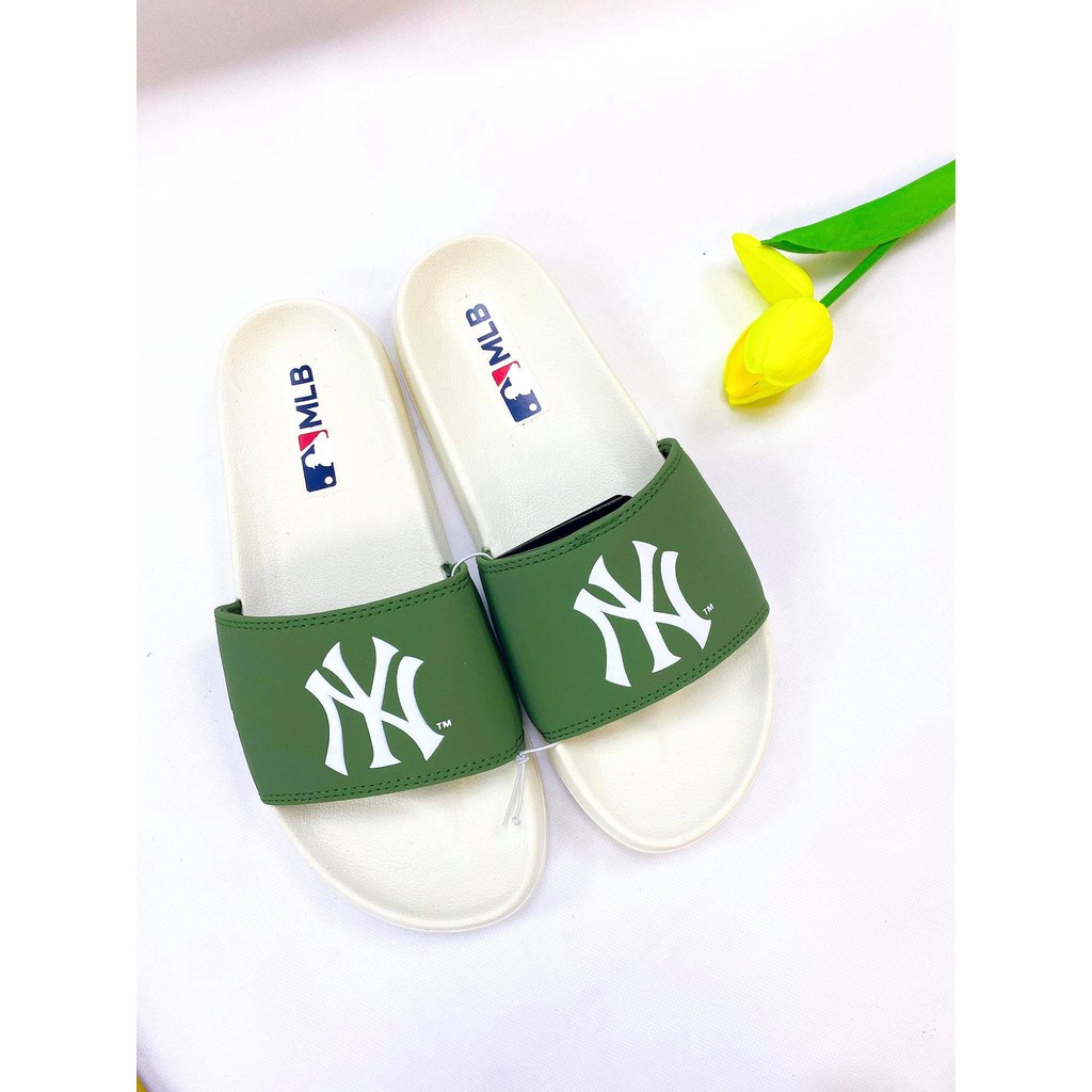 [AUTHENTIC 100%] MLB NỘi ĐỊA HÀN - Dép quai ngang MLB Classic NY Yankees Nam Nữ bản phối không hộp