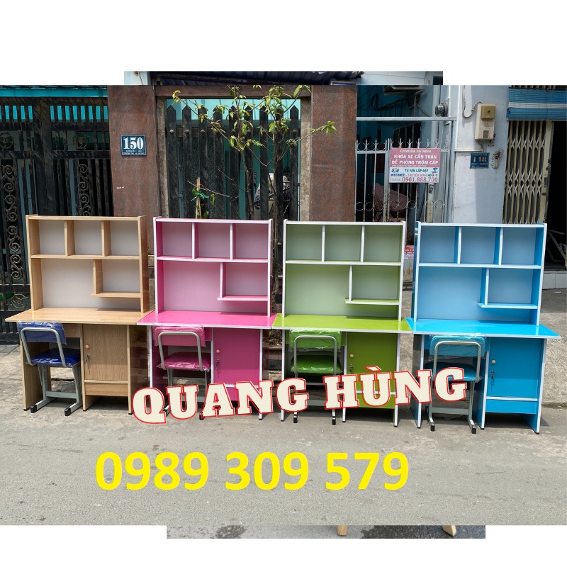 BÀN HỌC SINH CÓ KỆ SÁCH CHO BÉ CAO CẤP HCM