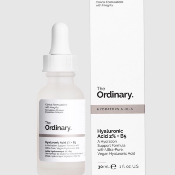 [CANADA- Full Bill] Cấp nước, phục hồi da The Ordinary Hyaluronic Acid 2% + B5 30ml