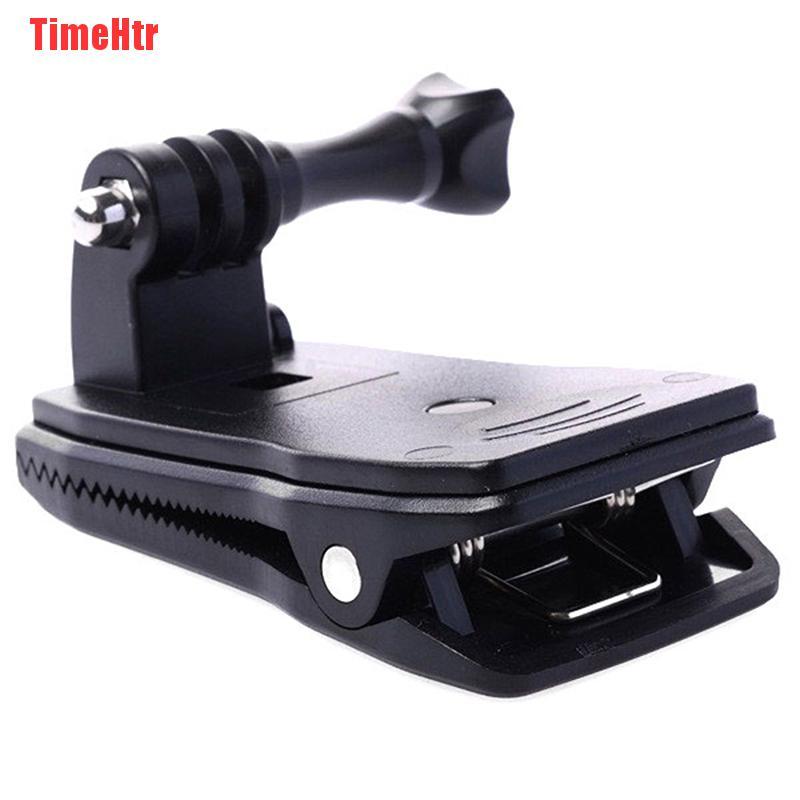 TimeHtr Action Camera Clip For Hero 7 6 5 4 Mount 360 Degree Rotary Clip Backpack Mount