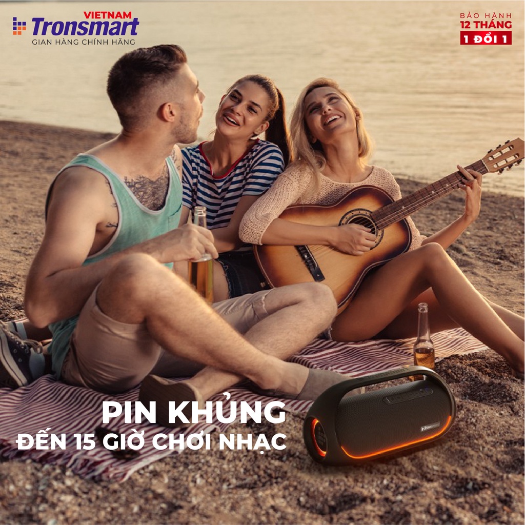 Loa Bluetooth TRONSMART BANG Upgrade công suất 60W, đèn led RGB theo nhịp, công nghệ TuneConn, SoundPulse