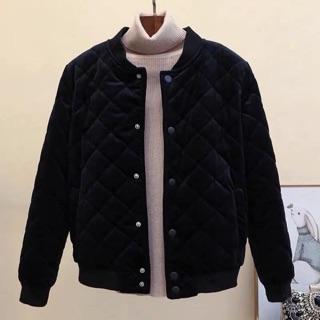 Áo bomber nhung trần bông