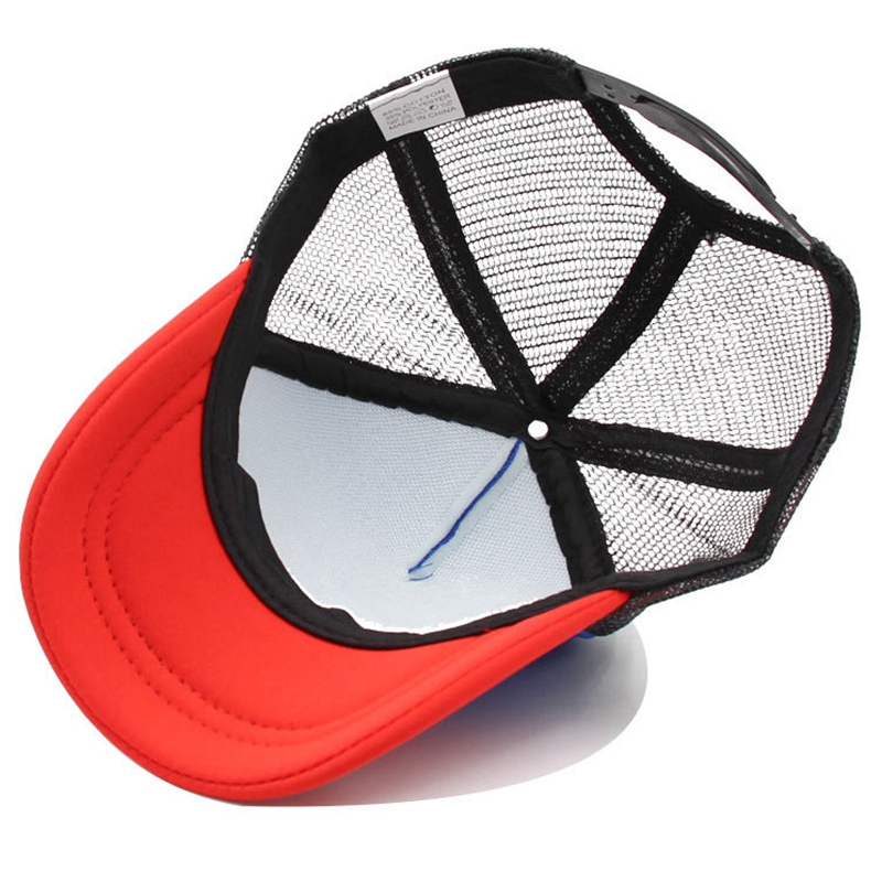 Children's hat boy summer net cap cartoon print sun hat boy outdoor sports cap sun hat breathable mesh cap cap cap children's summer baseball cap