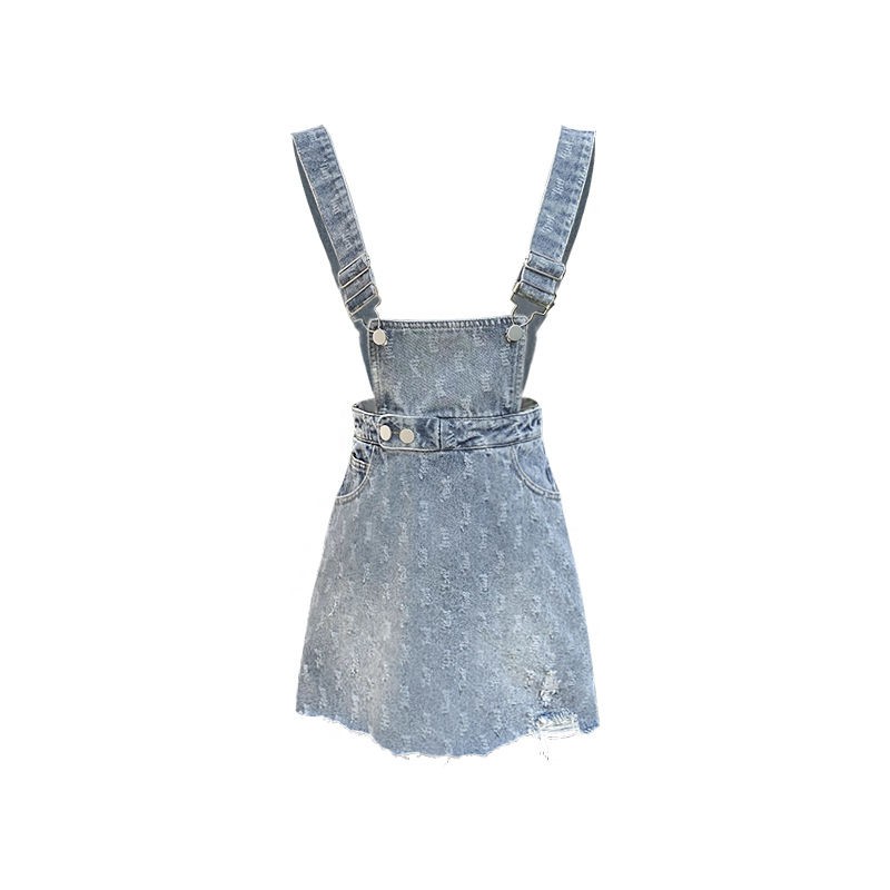 Đầm Denim Kèm Thắt Lưng In Hoa Thời Trang Mùa Hè Mới Cho Nữ | BigBuy360 - bigbuy360.vn