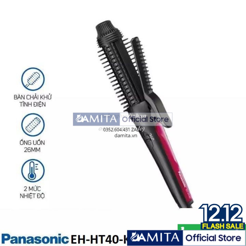 FREESHIP Máy tạo kiểu uốn, duỗi tóc Panasonic EH-HT40-K645 - Thái Lan - Chính hãng