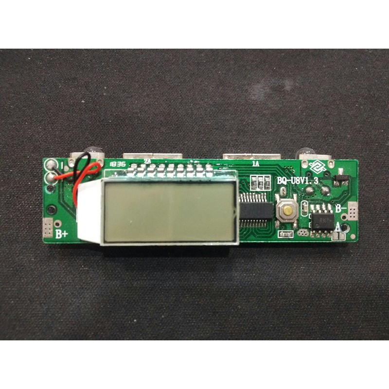 Mạch sạc dự phòng 2A có LCD Loại tốt BQ-U8V1.3 đủ IC bảo vệ, mạch sạc pin 18650