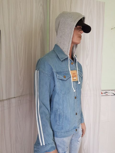 Áo khoác jean nam thêu đen ( M - L -  XL ) siêu cấp . | BigBuy360 - bigbuy360.vn
