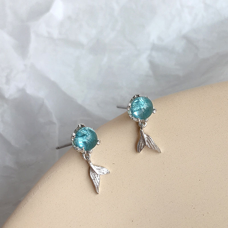 Khuyên tai mạ bạc 925 đính đá pha lê thời trang