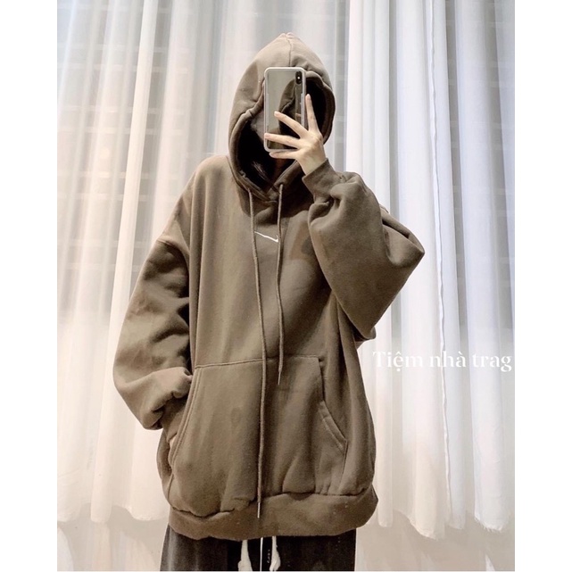 hoodie thêu logo cả trước và sau chất nỉ bông(dài 68cm) | BigBuy360 - bigbuy360.vn