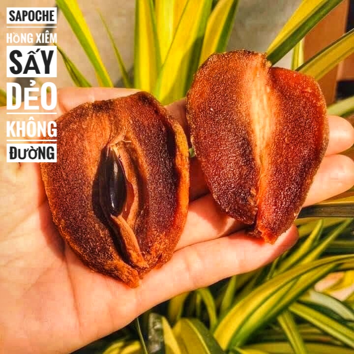 Sapoche Hồng Xiêm Sấy Dẻo Không Đường Lon 500Gram & Lon 300Gram