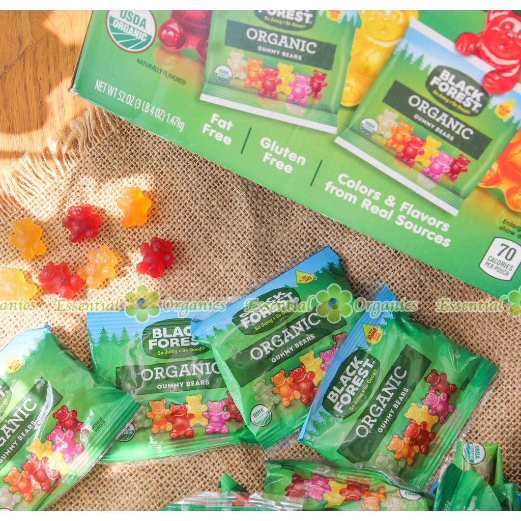 Kẹo Dẻo Hữu Cơ Hình gấu Black Forest Organic Gummy Bears của Mỹ